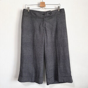 Lane Bryant Cuffed Gaucho Pants Crop 14 Charcoal Career Party Work Dressy NEW
